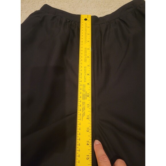 NWT By Anthropologie Wide-Leg Eyelet Crop Pants Black Embroidery Pockets Women 6 - Picture 6 of 12